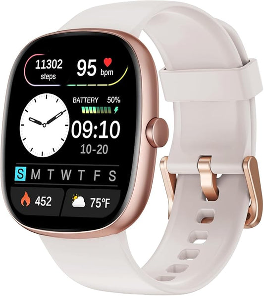 Fitness Tracker 2025 Ver. (Answer/Make Calls), 1.85" Smart Watch Fitness Watches for Women Men with