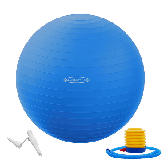 Fitvids Anti-Burst and Slip Resistant Exercise Ball Yoga Ball Fitness Ball Birthing Ball with Quick