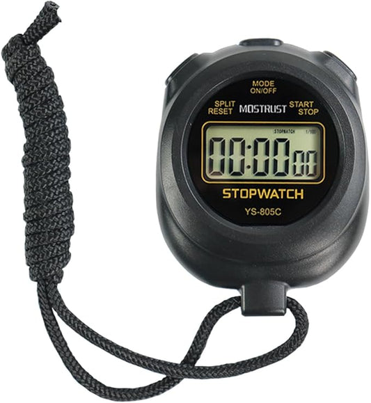 Digital Simple Stopwatch Timer, Single Lap Stopwatch Countdown Timer with On/Off, AAA