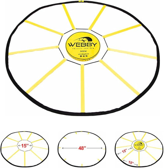 Webby Agility Trainer – Circle Speed and Agility Ladder for High Intensity Reactive Footwork Drills and Skills – A Circular Piece of Reaction Training Equipment That Changes The Way You Move