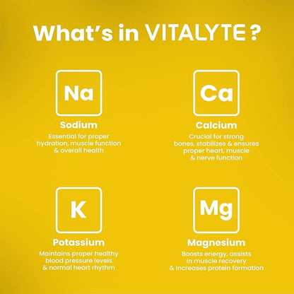 Vitalyte Electrolyte Powder Drink Mix, Isotonic Electrolyte Hydration Mix, Bulk Case Pack (12 Pack, Lemon)