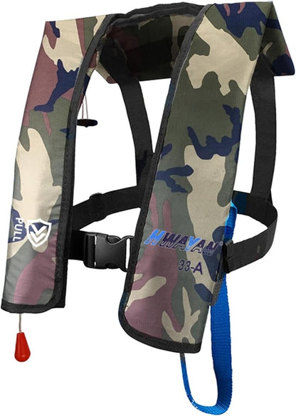 Automatic/Manual Inflatable Life Jacket| Inflatable PFD Kayak Vest Adult| Life Vest for Adults| Outdoor Water Sports| Supports up to 330 lbs|33g of Carbon Dioxide Cylinder