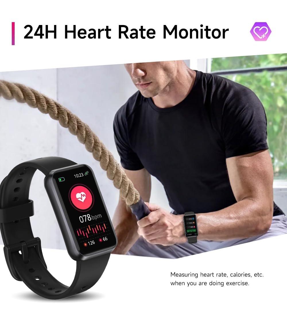 USMECBL Fitness Trackers,Heart Rate Blood Oxygen Sleep Monitor,1.47‘’ OLED Display,Calorie