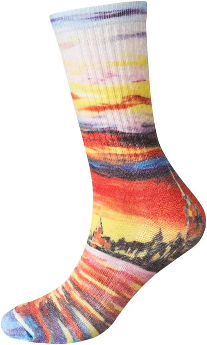 EnerWear 4 Pack Women's Merino Wool Outdoor Hiking Trail Crew Sock