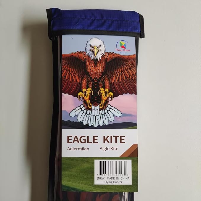 70.8" Eagle Kite for Adults and Kids - Easy to Fly and Assemble, Single Line Beach and Park Kite for Family Outdoor Activities, Comes with 300ft String Handle.