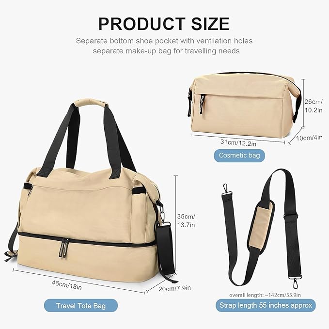 Gym Bag for Men Women, Tactical Travel Duffel bag with Removable Dividers & Shoe Compartment, Weekender Carry on Bag with Toiletry Bag, Overnight Range Bag for Workout Soccer Yoga Gym