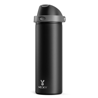 24 oz Insulated Water Bottle for Sports: Meoky Stainless Steel Water Bottle with 2-in-1 Straw and