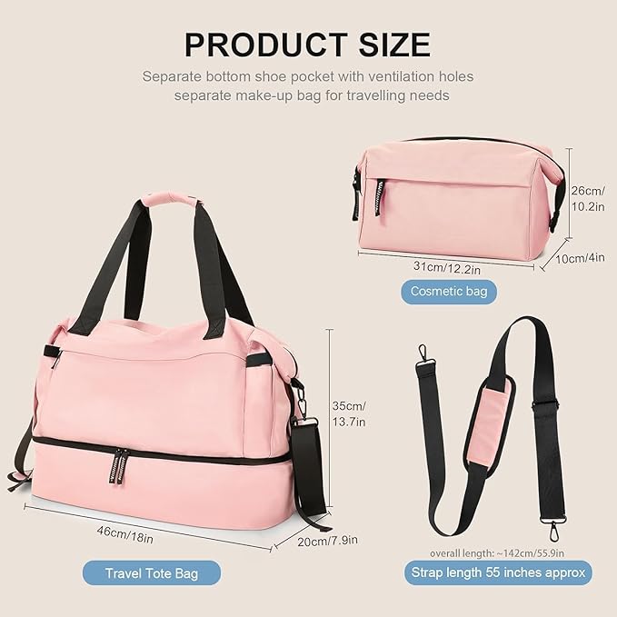 Gym Bag for Men Women, Tactical Travel Duffel bag with Removable Dividers & Shoe Compartment, Weekender Carry on Bag with Toiletry Bag, Overnight Range Bag for Workout Soccer Yoga Gym