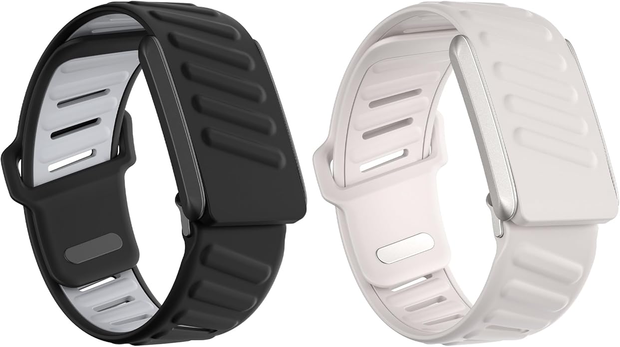 Sport Bicep Bands for Whoop 4.0-2 Pack Adjustable Silicone Breathable Wristbands Replacement Strap Compatible with Whoop 4.0/3.0 Sleep, Wearable Health, Fitness & Activity Tracker