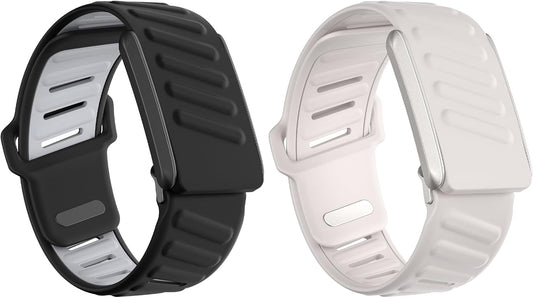 Sport Bicep Bands for Whoop 4.0-2 Pack Adjustable Silicone Breathable Wristbands Replacement Strap Compatible with Whoop 4.0/3.0 Sleep, Wearable Health, Fitness & Activity Tracker