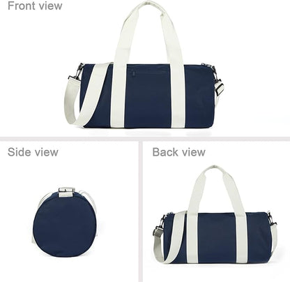 Small Gym Bag Duffel Bag for Women Men Fitness Sports Bag Workout Adjustable Detachable Shoulder Strap Lightweight Carry on Travel Duffle Bag