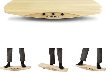 Adult Balance Board for Standing Desk - Anti-Fatigue 360° Rocker Wobble Board for Exercise, Focus & Movement - Sustainable Anti-Slip Flat Standing Board to Simulate Surfing, Skiing & Skateboarding