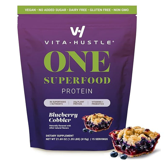 VitaHustle ONE Meal Replacement Shake - Plant Based Protein Powder by Kevin Hart - Vegan, Meal