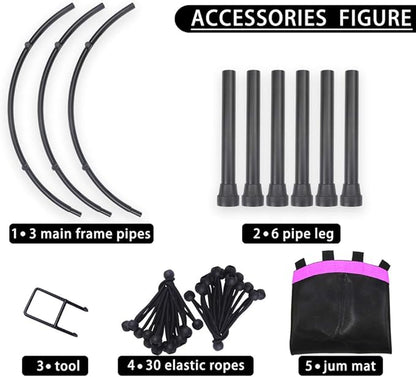 Newan 40"-48" Silent Mini Trampoline Fitness Trampoline Bungee Rebounder Jumping Cardio Trainer Workout for Adults-Max Limit 330lbs