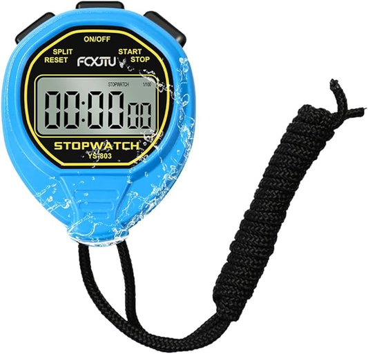 FCXJTU Digital Simple Stopwatch Timer, No Bells, No Alarm, Simple Basic Operation, Silent, Clear