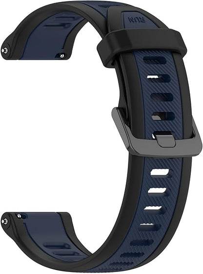 Compatible with Garmin Forerunner 165 Watch Band, 20mm Width Silicone Replacement Bands for Garmin Vivoactive 3 / Vivoactive 5 / Forerunner 55, 245, 645 Music Smartwatch