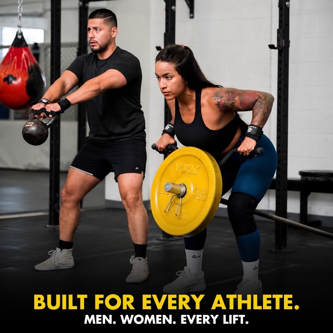 Fit Active Sports Ventilated Weight Lifting Gloves with Built-in Wrist Wraps, Workout Fingerless