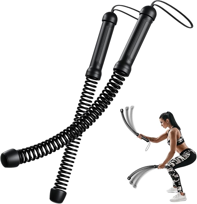 Ropeless Battle Rope, Battle Ropes for Home Gym, Strength, HIIT Workouts, Home Training, Quiet Fitness Equipment for Men & Women, 2PCS