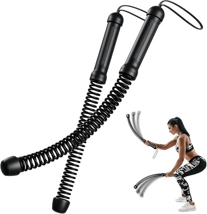 Ropeless Battle Rope, Battle Ropes for Home Gym, Strength, HIIT Workouts, Home Training, Quiet Fitness Equipment for Men & Women, 2PCS