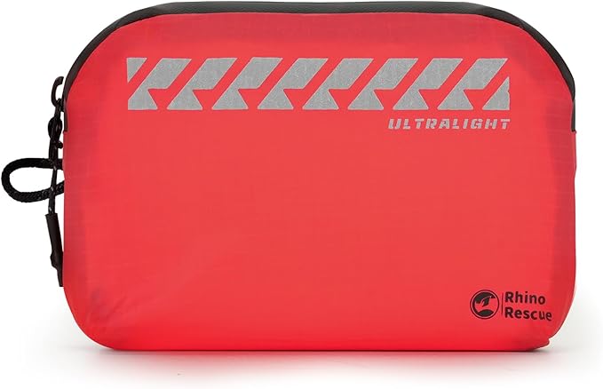 RHINO RESCUE EDC First Aid Kit for Travel, Mini Water-Resistant & Ultralight Portable Quick Search Emergency Med Kit for Car, Camping, Hiking,Cycling, Backpacking