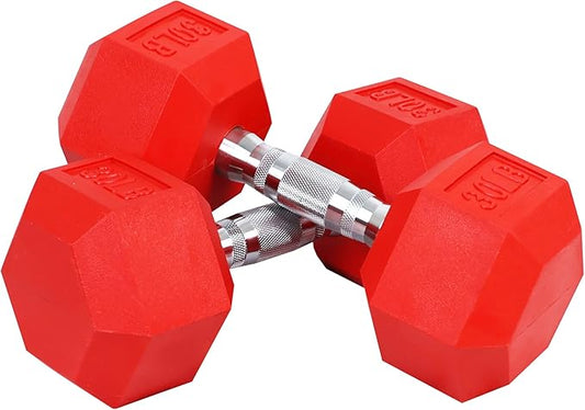 Colored Rubber Coated Hex Dumbbell Weight Set,Multiple Packages