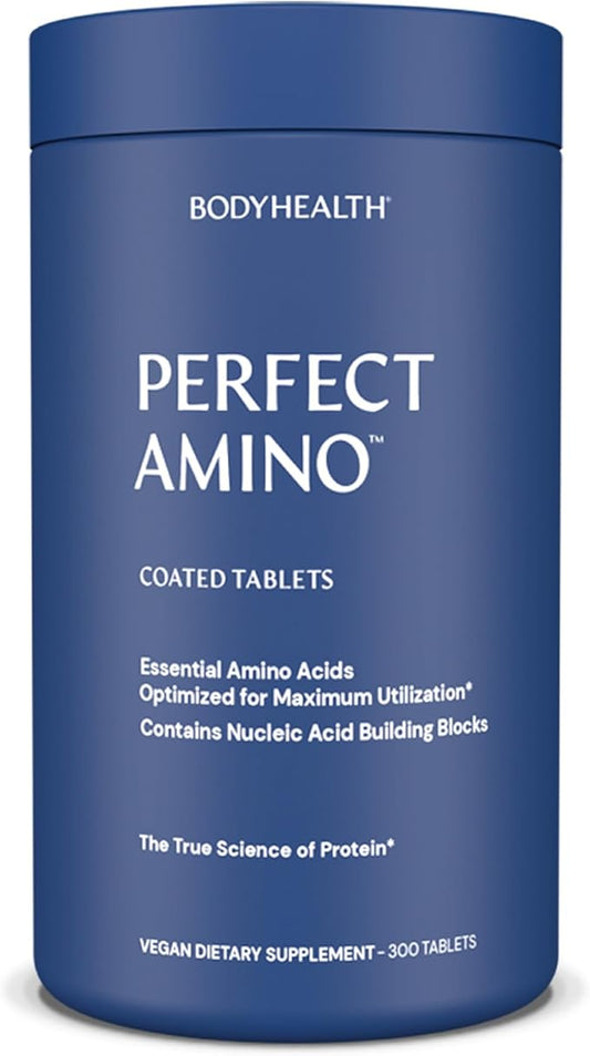 BodyHealth PerfectAmino (300 ct) Easy to Swallow Tablets, Essential Amino Acids Supplement with