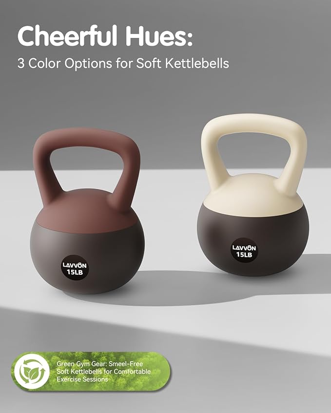 Soft Kettlebell - Cushioned Impact-Resistant Base and Anti-Slip, Kettle bell Anti-Slip Grip Weight for Home Workouts, Safe Strength Training Kettlebells Sets for Women & Men, With Non-slip Gloves