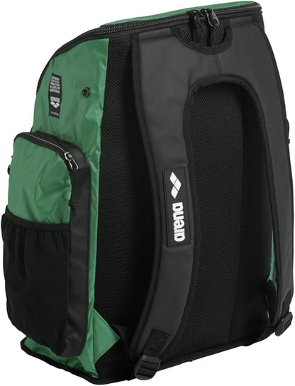 ARENA Spiky III Backpack 45 Swimming Athlete Sports Gym Rucksack Large Training Gear Equipment Swim Bag for Men and Women, 45 Liters, Green