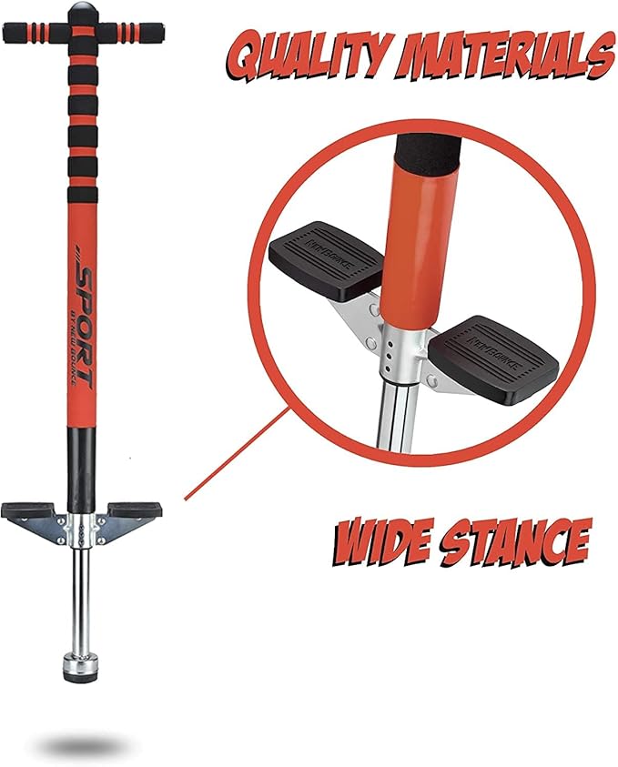 New Bounce Pogo Stick for Kids - Pogo Sticks, 40 to 80 Lbs - Sport Edition, Quality, Easy Grip, PogoStick for Hours of Wholesome Fun