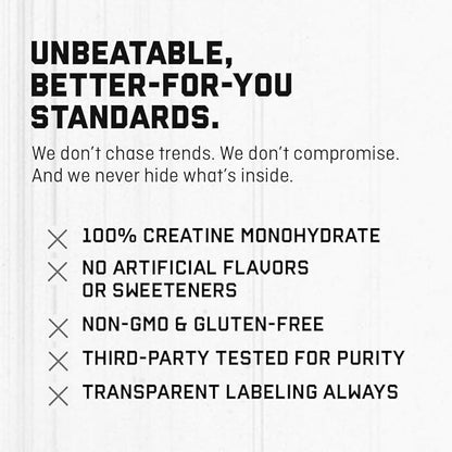 Jocko Fuel Creatine Stick Packs - Creatine Monohydrate Powder Travel Packs for Men & Women, Supplement for Athletic Performance & Muscle Health, 30 Servings 150g (Unflavored)