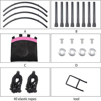 Newan 40"-48" Silent Mini Trampoline Fitness Trampoline Bungee Rebounder Jumping Cardio Trainer Workout for Adults-Max Limit 330lbs