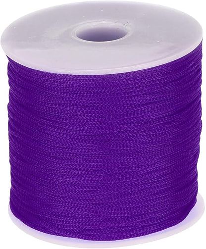 MECCANIXITY 1/16 Inch Polypropylene Rope Braided Ropes, 328ft Nylon Rope Hollow Utility Cord for Clothesline, Camping, Hiking, Outdoor, Dark Purple