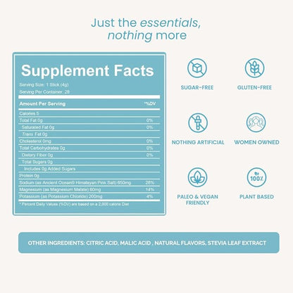 LIDO Tropical Punch Electrolyte Powder Packets — Clean, Zero-Sugar Hydration Drink Mix with Balanced Sodium for Fast Replenishment — Vegan, Paleo & Fasting Friendly — 28 Sticks