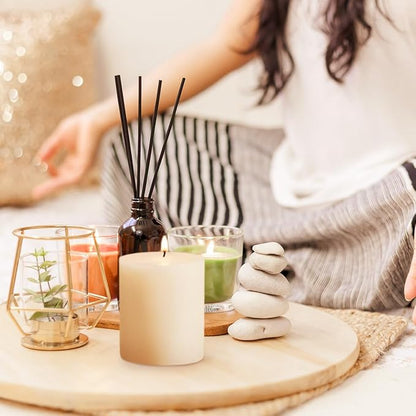 4 Packs Unscented 2x3 Inch White Pillar Candles, Small Dripless Cylinder Wax Candles for Home Wedding Party Table Holiday Spa Decor - 24 Hours Burn Time