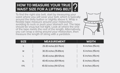 Weight Lifting Belt For Men and Women - 6 Inch Auto-Lock Weightlifting Back Support, Back Belt for