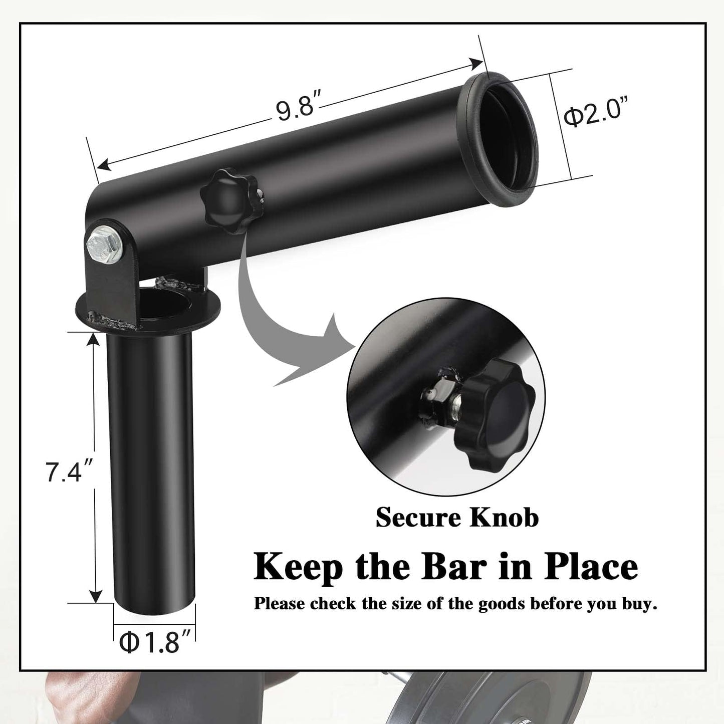 BRTGYM T Bar Row Landmine Attachment for 2" Olympic Bars, Heavy-Duty Steel, 360° Swivel, Workout