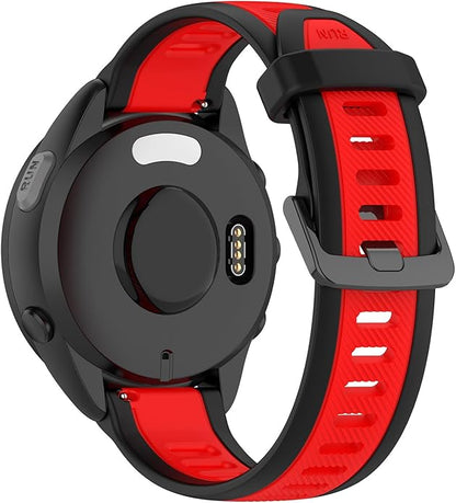 Compatible with Garmin Forerunner 165 Watch Band, 20mm Width Silicone Replacement Bands for Garmin Vivoactive 3 / Vivoactive 5 / Forerunner 55, 245, 645 Music Smartwatch