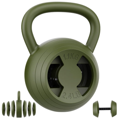 Hezeyferg 2-in-1 Adjustable Kettlebell, 15-45 LB Kettlebells Weight Set with Wide Grip, 4.8-30 LB