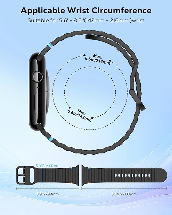 MoKo 2Pack Sport Watch Band Compatible with Apple Watch Band Ultra3/2/1 49mm/Series 11/10/9/8/7/6/5/4/3/2/1/SE3/SE2/SE 46/45/44/42/41/40/38mm,Adjustable Breathable Strap