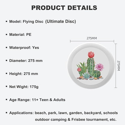 Rainbow Flower Outdoor Flying Disc Abstract Colorful Floral Ultimate Disc 175g for Boys Girls Men Women Birthday Christmas