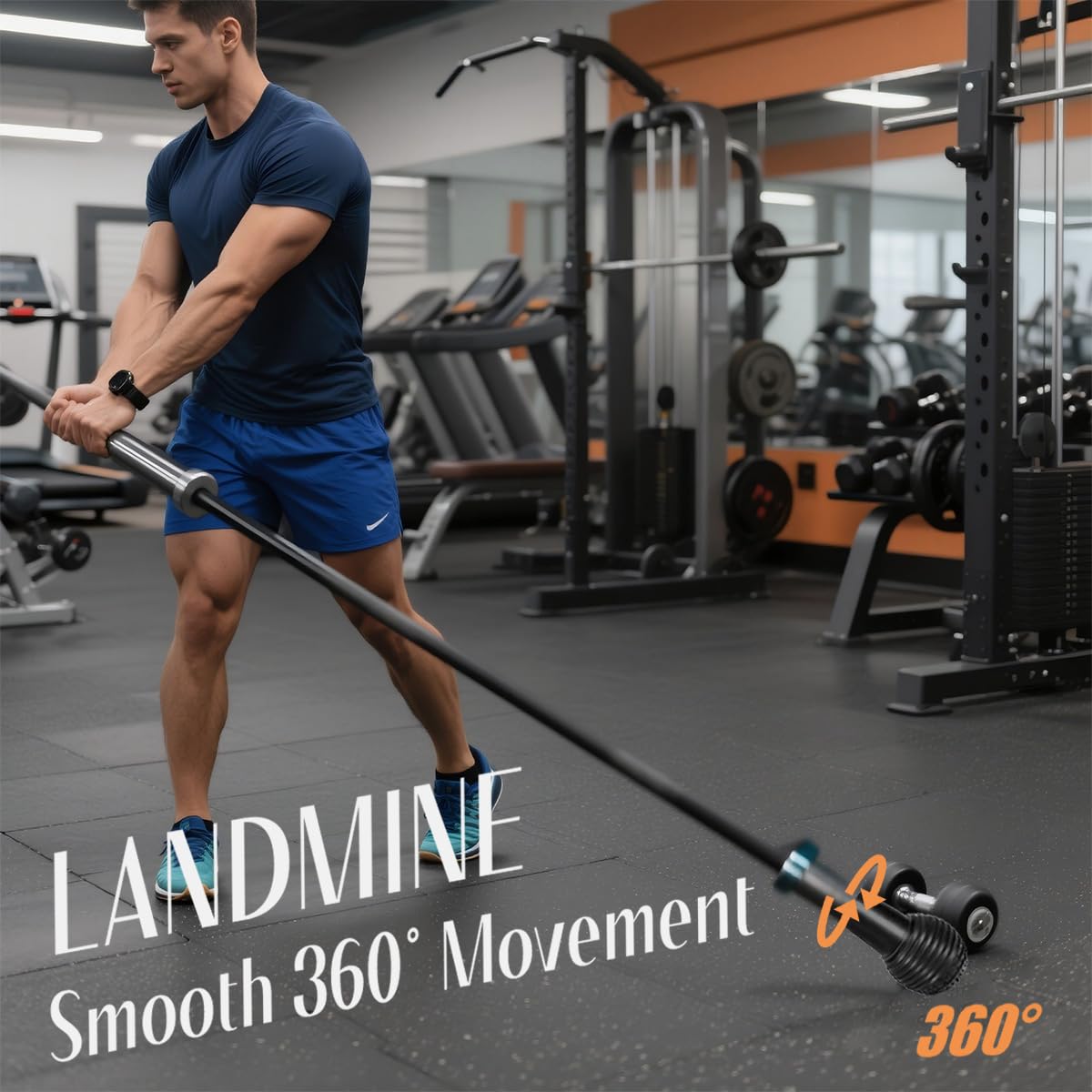 SerniaXin Landmine Attachment for Barbell, Fits 2 Inch Olympic Bars