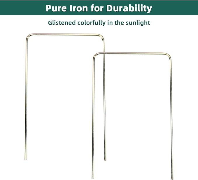 ApudArmis Deluxe Size Croquet Wickets, Set of 9 Colorful Square Arrow Wickets Replacement for 35In & 32In &28In Croquet Lawn Backyard Outdoor Game (10.6In Height & 6.7In Width)