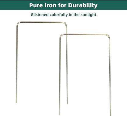 ApudArmis Deluxe Size Croquet Wickets, Set of 9 Colorful Square Arrow Wickets Replacement for 35In & 32In &28In Croquet Lawn Backyard Outdoor Game (10.6In Height & 6.7In Width)