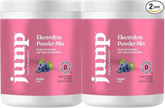 JUNP Electrolytes Powder No Sugar No Carbs – Vine Ripened Grape Infused Drink Mix - Potassium &