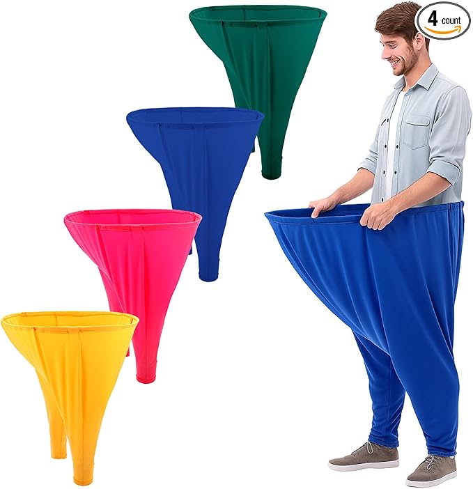4 Pcs Granny Pants Yard Game Giant Pants Outdoor Game for Adults Outdoor Recreational Tossing & Catching Prop for Family Gatherings, Friends Party, Backyard BBQ Party