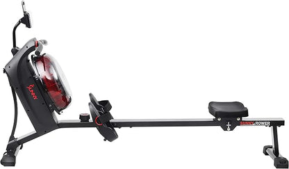 Sunny Health & Fitness Elite Water Rowing Machine with High Dynamic Resistance Vertical Tank, Low-Impact Full-Body Workout and Optional Free SunnyFit App Connectivity