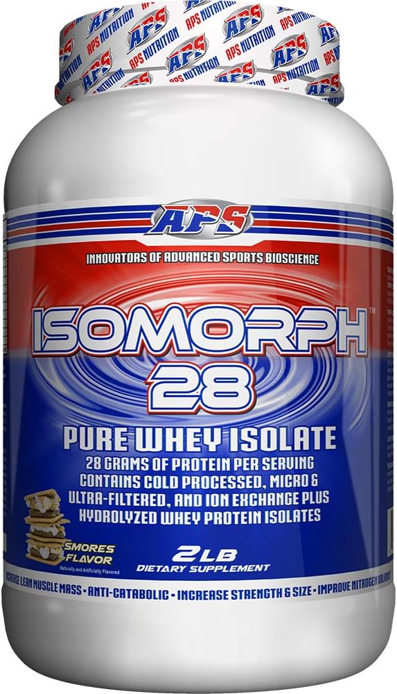 APS Nutrition Isomorph 28 Protein Powder | Pure Whey Isolate | Cold Pressed, Ultra- Filtered, & Ion Exchange Isolates | 28g Protein | 2 Pound (S?™Mores)