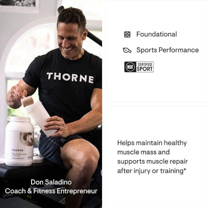 THORNE - Whey Protein Isolate - 21 Grams of Easy-to-Digest Whey Protein Powder - NSF Certified for Sport - Chocolate - 31.9 Ounces - 30 Servings