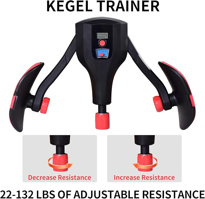 Multi-Function Thigh Master,22-132 lbs Resistance Thigh Trainer Pro with Leg Straps,Handles,Jump Rope,Kegel Trainer Hip Thigh Toner Inner Thigh Exerciser