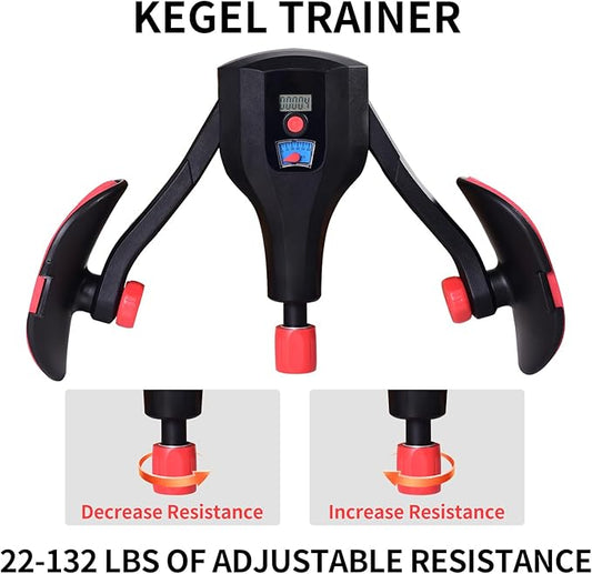 Multi-Function Thigh Master,22-132 lbs Resistance Thigh Trainer Pro with Leg Straps,Handles,Jump Rope,Kegel Trainer Hip Thigh Toner Inner Thigh Exerciser